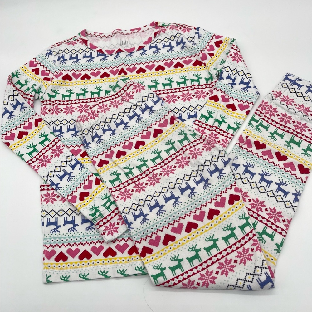 GAP White and Red Pajama Set